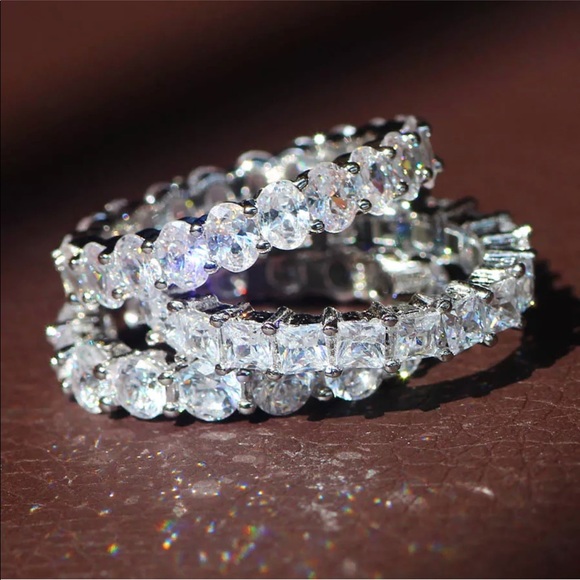 Jewelry | New Item Crystal 3 Ring Stackable Set | Poshmark